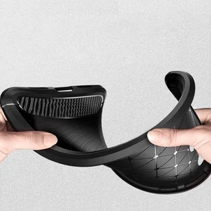 Carbon Case elastyczne etui pokrowiec iPhone 12 mini czarny - Etui i futerały do telefonów - miniaturka - grafika 9