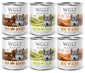 Mokra karma dla psów - 10% taniej! Wolf of Wilderness, karma mokra dla psa, 6 x 800 g - Mieszany pakiet próbny Adult: Dzik, kurczak, jagnięcina - miniaturka - grafika 1