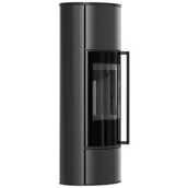 Piece wolnostojące - Piec stalowy ERIK Wysoki fi 150 5,5 kW czarne wyłożenie - miniaturka - grafika 1