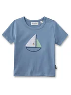 Kaftaniki dla niemowląt - Sanetta Kidswear Koszulka w kolorze niebieskim - miniaturka - grafika 1