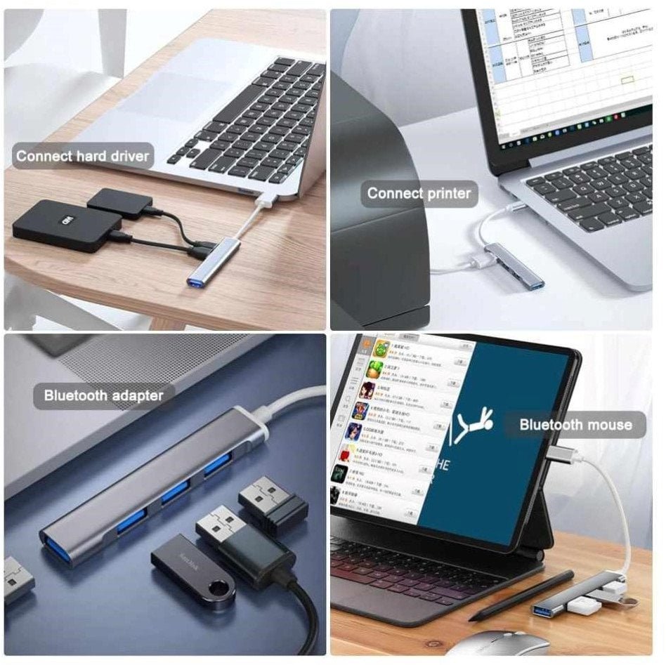 PremiumCord Hub USB3.2A na USB3.2 A + 3x USB2.0 A, SuperSpeed 5Gbps, hliníkové pouzdro