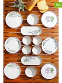 Serwisy obiadowe - Violeta Home 14-częściowy zestaw w kolorze białym - miniaturka - grafika 1