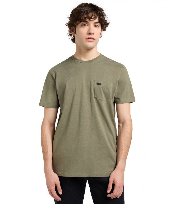 t-shirt uomo lee 112370424 pocket tee mercantile green