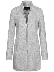 VERO MODA VMBRUSHEDKATRINE AW23 kurtka damska płaszcz polarowy, jasnoszary melanż, S, jasnoszary melanżowy, S - Płaszcze damskie - miniaturka - grafika 1