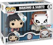 Figurki dla dzieci - Funko POP! Anime: Demon Slayer Makomo & Sabito 2 Pack - miniaturka - grafika 1