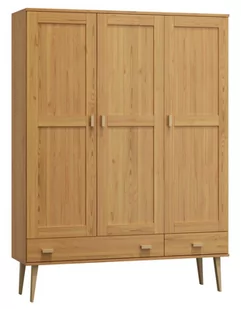 Szafa sosnowa Venuci 3D nr2 wieszak/półki szuflada 117 cm olcha - Szafy - miniaturka - grafika 1