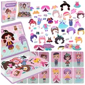 Układanki dla dzieci - Układanka Magnetyczna Ubieranie Lali Dopasowywanie U882 - miniaturka - grafika 1