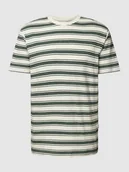 Koszulki męskie - T-shirt w paski - miniaturka - grafika 1