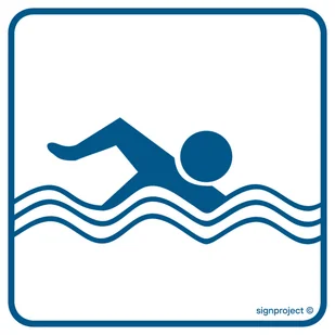 RC007 BASEN PŁYWACKI, FN - FOLIA SAMOPRZYLEPNA; (150X150MM) - Systemy ekspozycyjne i znaki informacyjne - miniaturka - grafika 1