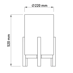Näve Lampa stołowa 3193, drewno, tkanina lniana, wysokość 52cm - Lampy stojące - miniaturka - grafika 1