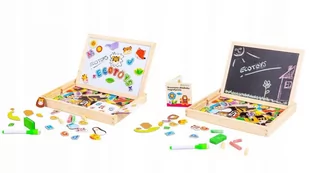 ECOTOYS Edukacyjna duża wielofunkcyjna tablica magnetyczna Ecotoys HM3011271 - Tablice dla dzieci - miniaturka - grafika 2