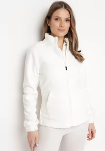 Biała Bluza z Polarem i Kołnierzem oraz Suwakiem Oxerda - Bluzy damskie - miniaturka - grafika 1