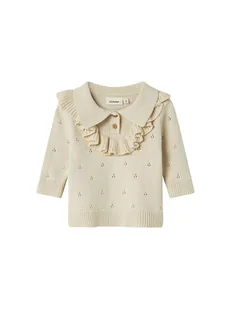 Lil Atelier Sweter w kolorze beżowym - Bluzy i sweterki niemowlęce - miniaturka - grafika 1