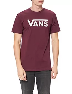 Vans Klasyczna koszulka męska, Czerwony (Port Royale White K1o), XS - Koszulki męskie - miniaturka - grafika 1