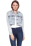 Kurtki damskie - Wrangler, Kurtka damska, Retro Crop Jacket Wrainbow Wash W417Ri24K, rozmiar S - miniaturka - grafika 1