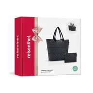 Torebki damskie - Zestaw prezentowy Torba SHOPPER E1 glossy dots black i kosmetyczkaReisenthel - miniaturka - grafika 1