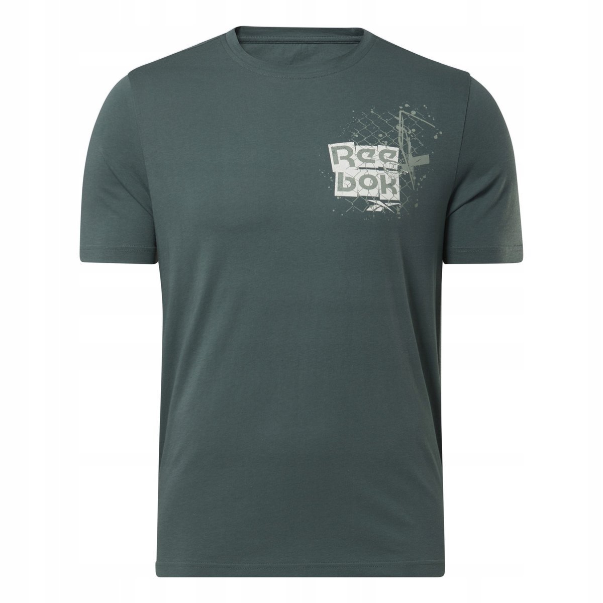 REEBOK - T-SHIRT MĘSKI - GS REEBOK NEIGHCORHOOD SS HM6253 ZIELONY