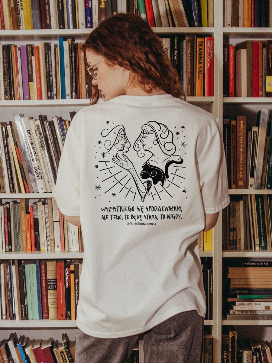 WSZYSTKIEGO SIĘ SPODZIEWAŁAM koszulka oversize unisex S prezent dla mola książkowego
