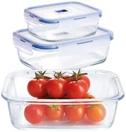 Lunch boxy - Zestaw szklanych pojemników Luminarc Pure Box Active 3 szt + torba na lunch (0883314748222) - miniaturka - grafika 1