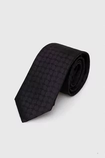 Krawaty i muchy męskie - Joop! krawat jedwabny kolor czarny - grafika 1
