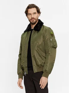 Blauer Kurtka bomber 23WBLUC02132 Zielony Regular Fit - Kurtki męskie - miniaturka - grafika 1