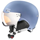 Kaski narciarskie - UVEX, Kask narciarski, Hlmt 500 visor - 56/6/213/41, niebieski, rozmiar 51/55 - miniaturka - grafika 1