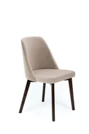 Krzesła - Flavio 1 krzesło tapicerowane beżowe nogi orzech - miniaturka - grafika 1