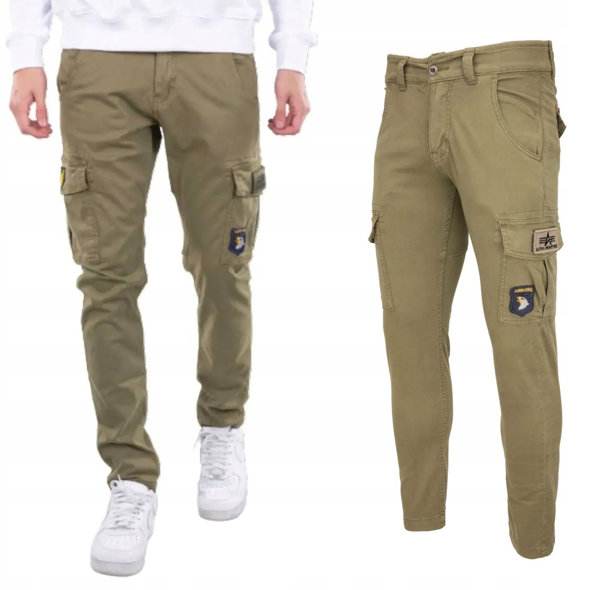 Spodnie Alpha Industries Petrol Patch 178207 11 - Oliwkowe 32 [32]