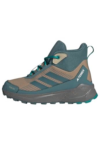 adidas Uniseks - dzieci Terrex Trailmaker 2 Mid RAIN.RDY Hiking Shoes Kids, Cardboard/Preloved Teal/Pure Teal, 29 EU