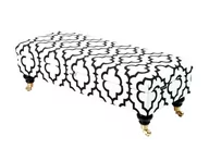 Ławki do przedpokoju - Kufer tapicerowany skrzynia QM-7 140cm EMRAWOOD Arabeska Classic 02 - miniaturka - grafika 1
