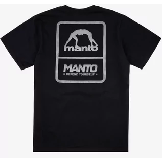 Koszulki sportowe męskie - MANTO T-shirt Koszulka PULSE Czarna - grafika 1