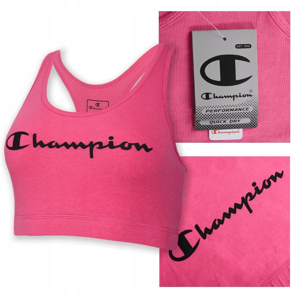 Champion Top Stanik Sportowy Racerback Różowy Rozmiar XS