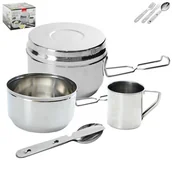 Kuchnia turystyczne i akcesoria - Orion POLSKA MENAŻKA TURYSTYCZNA 7 ELEMENTOWA NIERDZEWNA zakupy dla domu i biura 32750500 - miniaturka - grafika 1