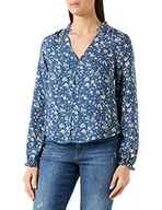 Koszule damskie - Springfield Damska koszula Blusa De Manga Larga Moss Fr, niebieski (Azul Medio)., 32 PL - miniaturka - grafika 1