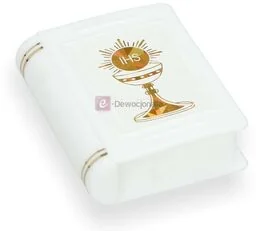 Pudełko na różaniec w formie książeczki białe - Różańce - miniaturka - grafika 1