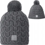 Czapki dla dzieci - Czapka dziecięca Reima Nyksund wełniana, zimowa r. 52 cm grey, szara - miniaturka - grafika 1