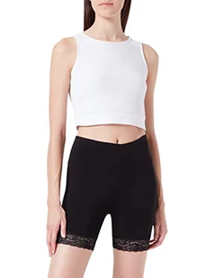 ONLY Damskie szorty Onllive Love Lace 2pack JRS Shorts, Pumice Stone/Pack: czarny, XS - Spodenki damskie - miniaturka - grafika 1
