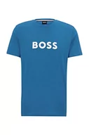 Koszulki męskie - BOSS Koszulka męska Rn Beach, Medium Blue428, L - miniaturka - grafika 1