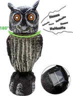 Zwalczanie i odstraszanie szkodników - Garden King Solarny odstraszacz ptaków gołębi szpaków Sowa SONIC - miniaturka - grafika 1
