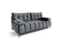 Sofy i kanapy - DOMO-HOME Sofa BROADWAY 197x100cm Nowoczesna sofa rozkładana z wysokiej jakości tkaniny monolitycznej Elegancka i funkcjonalna sofa z funkcją spania Duża podstawa łóżka Kolor jasnoszary - miniaturka - grafika 1