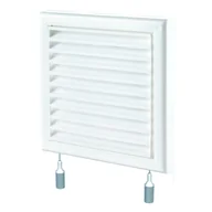 Kratki wentylacyjne - Kratka wentylacyjna z siatką, regulowaną żaluzją i kołnierzem 125 mm - miniaturka - grafika 1