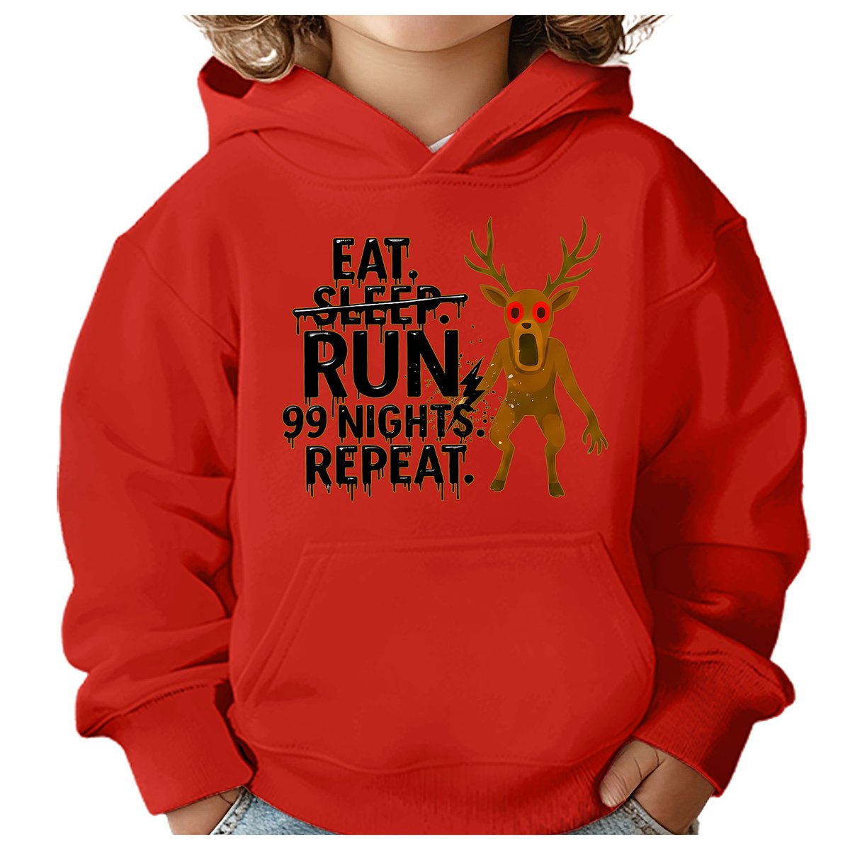 BLUZA DZIECIĘCA Z KAPTUREM 99 NOCY W LESIE ROBLOX 110-116 PREZENT