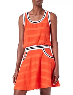 Love Moschino Damska sukienka w paski, żakardowa, francuska sukienka Terry, pomarańczowy, 48 - Sukienki - miniaturka - grafika 1
