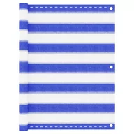 Markizy - Lumarko Parawan balkonowy, niebiesko-biały, 75x300 cm, HDPE - miniaturka - grafika 1