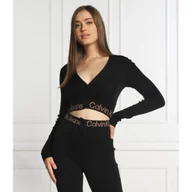 Swetry damskie - CALVIN KLEIN JEANS Kardigan | Cropped Fit - miniaturka - grafika 1