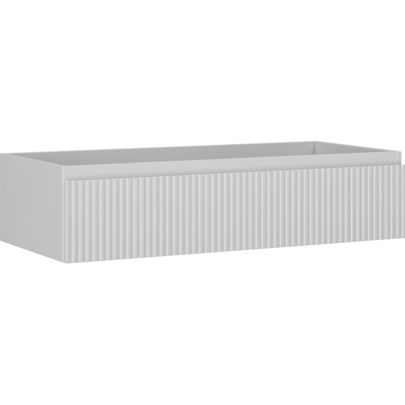 Mexen Rivel szafka łazienkowa podumywalkowa 100 cm, 1 szuflada, ryflowana , szara mat - 91A20-10023-1-BF62