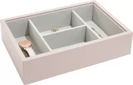 Pudełka i szkatułki - Szkatułka na biżuterię Loves Luxury 4 komory jasnoróżowa - miniaturka - grafika 1