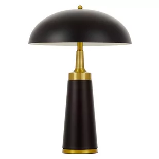 NOWOCZESNA LAMPA NOCNA CZARNO-MOSIĘŻNA FULTON - Lampy stojące - miniaturka - grafika 1