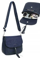 Torebki damskie - Stylowa Listonoszka Chwost Torebka Damska Granatowa LUIGISANTO HS6620 Blue - miniaturka - grafika 1