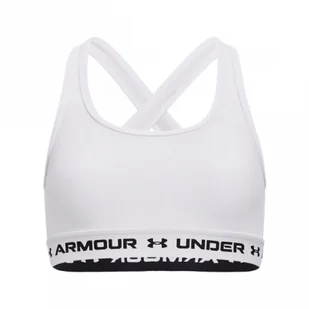 Dziewczęcy biustonosz treningowy UNDER ARMOUR Crossback Mid Solid - Bielizna sportowa damska - miniaturka - grafika 1